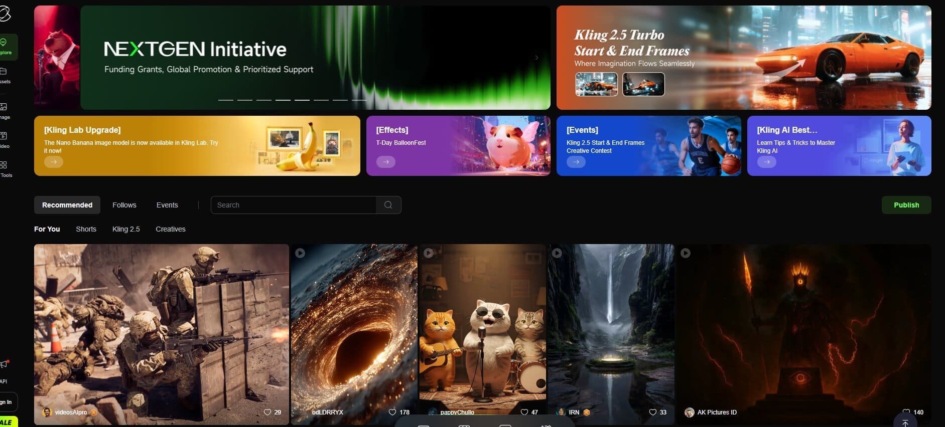 đây là giao diện mới nhất của Kling AI