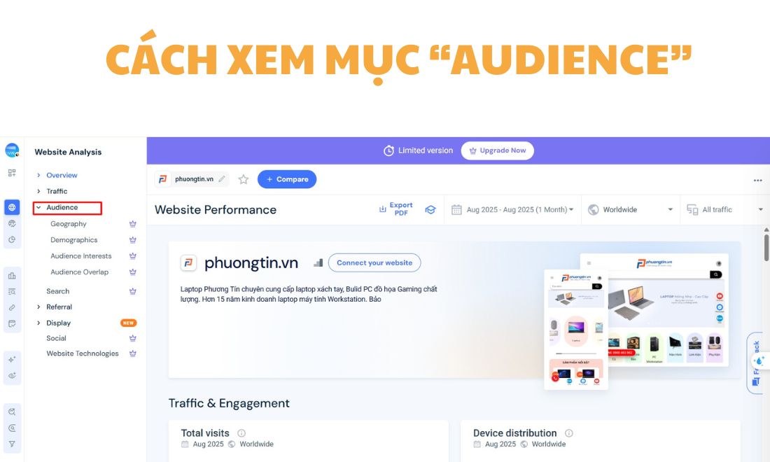 Hướng Dẫn Sử Dụng Similarweb Từ A-Z Cho Các SEOER 4 Cách đọc các chỉ số trên mục Audience trên Similarweb
