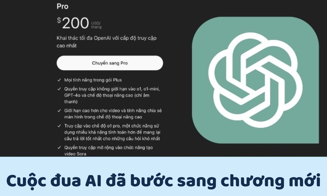 OpenAI ra mắt ChatGPT o1 cùng gói Pro mới đắt đỏ 4 Cuộc đua AI đã bước sang chương mới